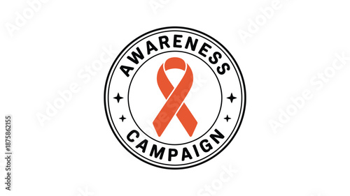 Awareness campaign ribbon Vector