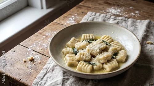 Soft Textured Italian Gnocchi With Rustic Serving Style