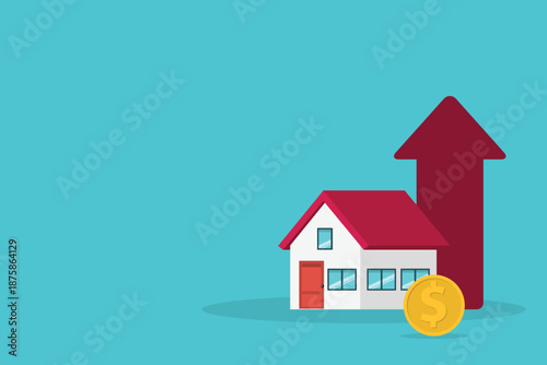 Home expenses and costs of living going up. Home crisis concept	