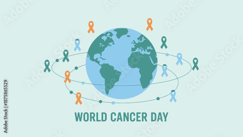 World cancer day observance Vector