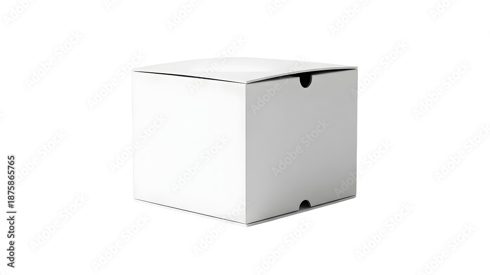 Fototapeta premium White rectangular box isolated on transparent background