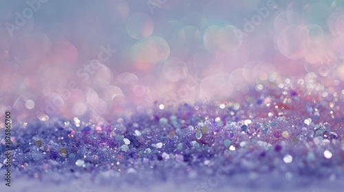 Heavenly Pastel Glitter Bokeh Gradient Background With Pink and Purple Sparkle For Design, Invitations, Weddings, and Social Media Graphics