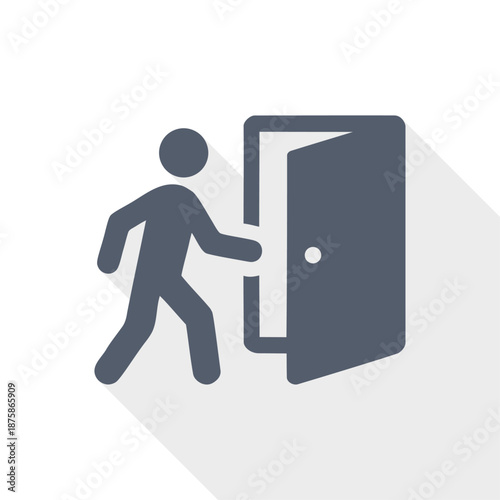 Login logout icon representing user access, sign in and exit action