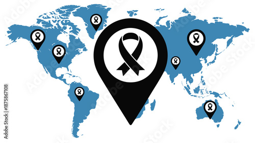Global cancer awareness campaign Vector