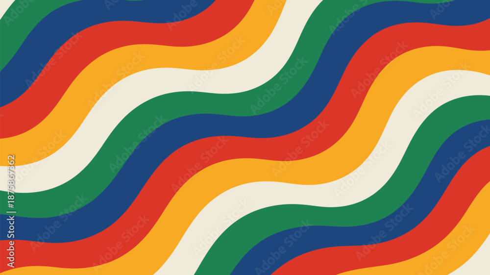 Obraz premium Vibrant wavy pattern Vector