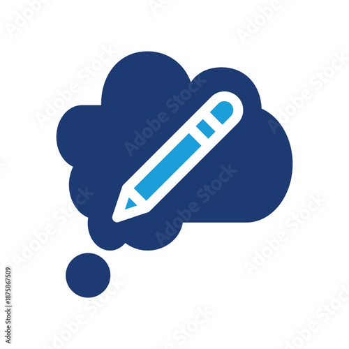 writing idea colored icon vector design good for web or mobile app