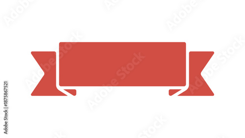 Red ribbon banner Vector
