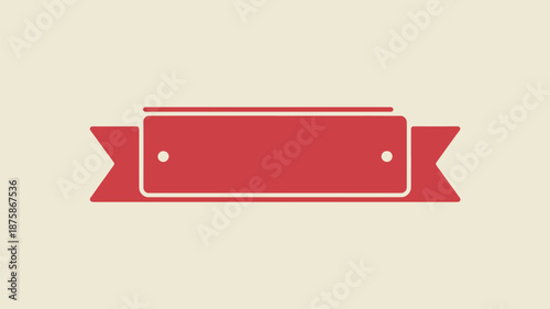 Red ribbon award badge Vector