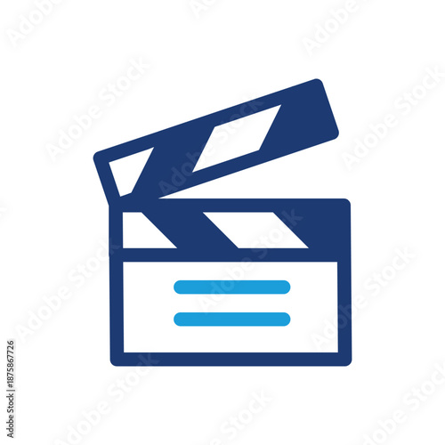 Movie clapper colored icon vector design good for web or mobile app