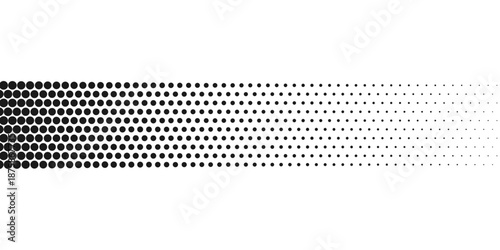 Halftone gradient. Dotted gradient, fine dot spray and halftone dot background, seamless horizontal geometric pattern vector template set. unique, modern dots