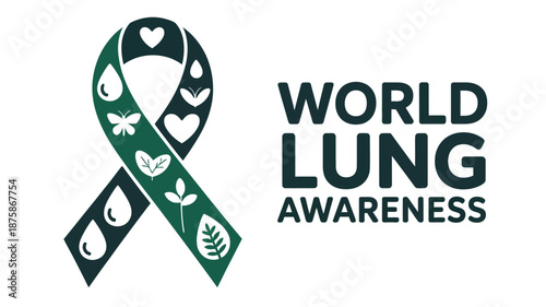 Support world lung awareness month Vector