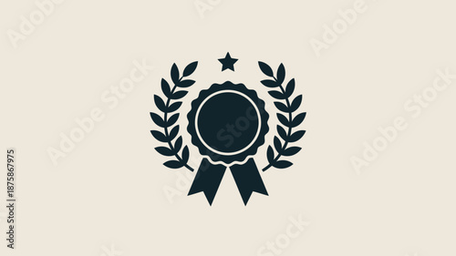 Laurel wreath award symbol Vector