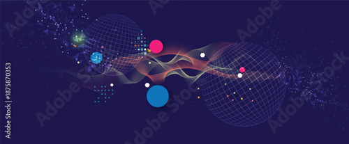 Abstract circuit system concept technology and science background