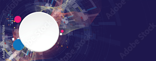 Abstract circuit system concept technology and science background