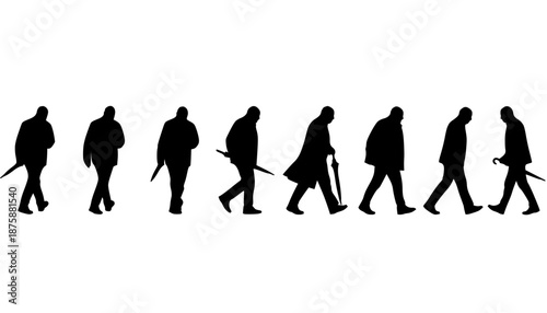 Senior Man Walking Towards Bus Stop