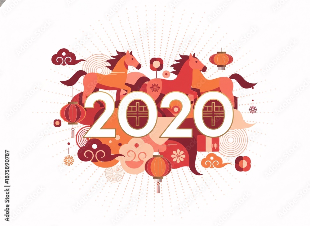 Obraz premium Chinese New Year 2020 Celebration