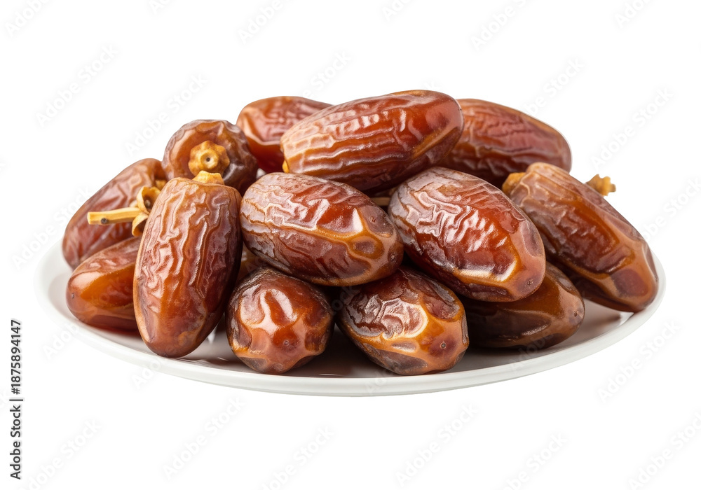 Obraz premium medjool dates on white plate