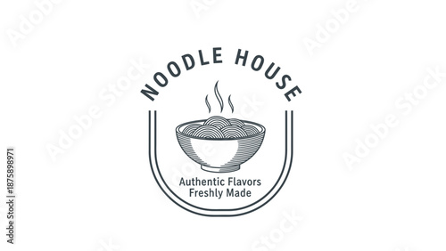 Noodle House Logo with Steaming Bowl.