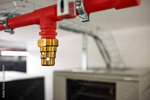 Clean agent fire suppression system used in data centers, backup battery rooms, electrical rooms (under 400 volts), sub-floors or tape storage libraries.