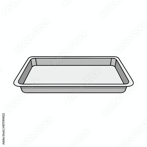 Empty Metal Baking Tray Illustration