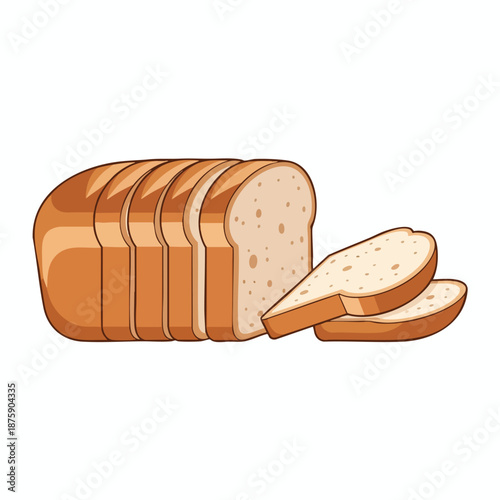 Freshly Sliced Loaf of Bread