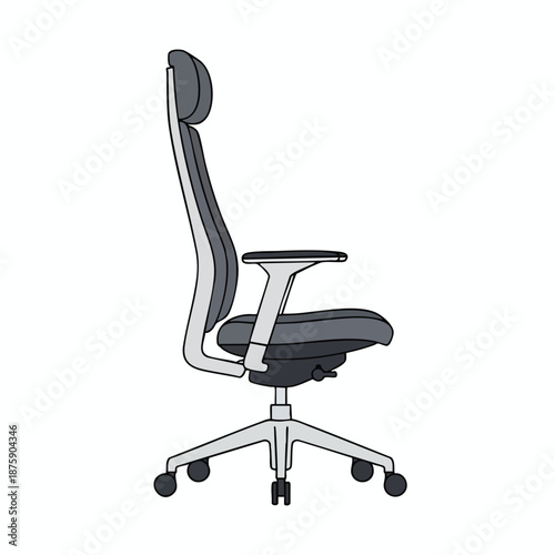 Ergonomic Office Chair Illustration