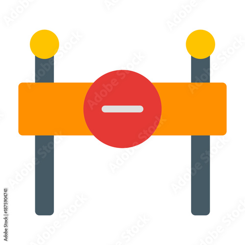 Roadblock Vector Icon Design