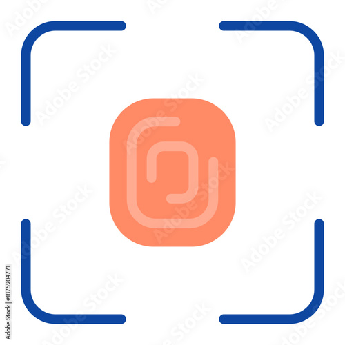 Fingerprint Scanner Vector Icon Design