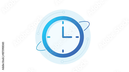 Anytime Anywhere App Accessibility Clock Flat Vector Illustration