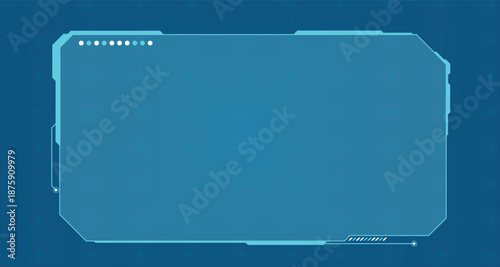 Digital Technology Lower Third Overlay with Blue Cyber Interface