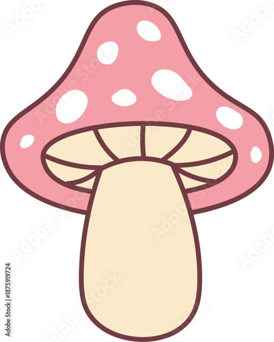Mushroom With Spots Cartoon