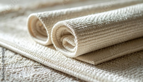 Pile of white towels on top of each other towels in pile.