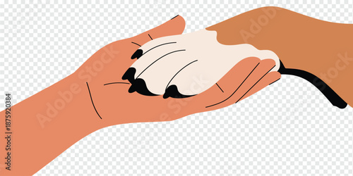 The Bond Between Human and Dog, human animal relationship concept