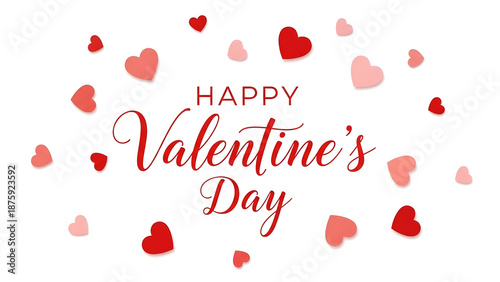 Happy valentine's day isolated on white background