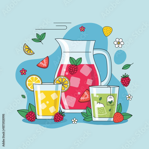 Refreshing Summer Drinks: Iced Tea, Lemonade, and Fruit Punch