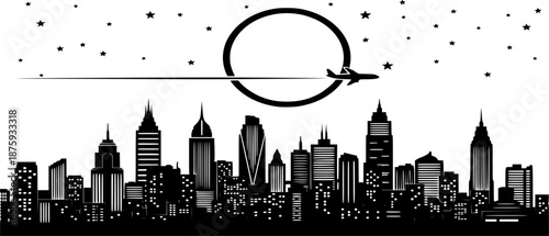 london skyline with reflection