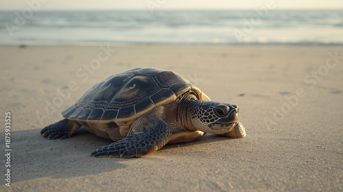 turtle and the beach
