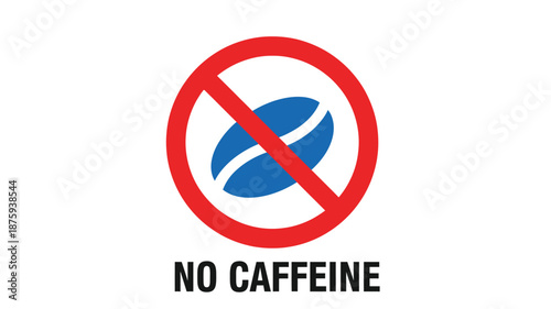 A prohibition sign featuring a coffee bean with a red circle and slash Free Download A prohibition sign featuring a coffee bean with a red circle and slash - GFXLoad