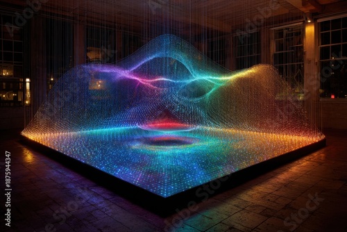 Colorful Light Installation with Abstract Patterns and Modern Design