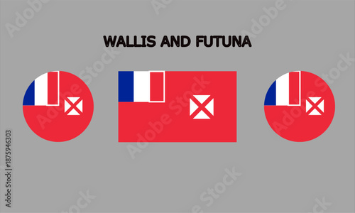 Free Download Wallis and Futuna flag in circle and rectangle shape, Wallis and Futuna flag in high quality - GFXLoad
