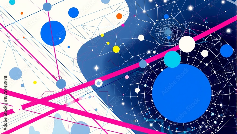 Obraz premium Abstract Cosmic Geometry with Circles