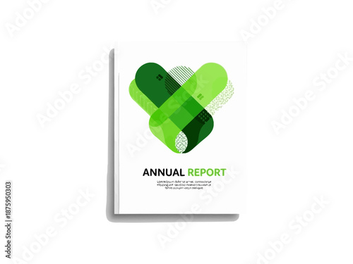 Annual Report Document Cover Design Template.