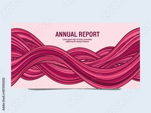 Annual Report Cover Design with Pink Ribbons.