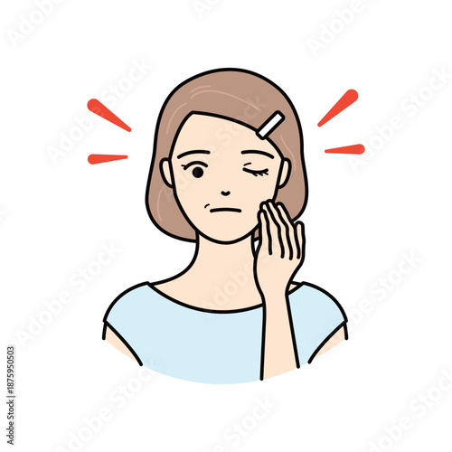 Senior woman worrying about skin problems and aging signs