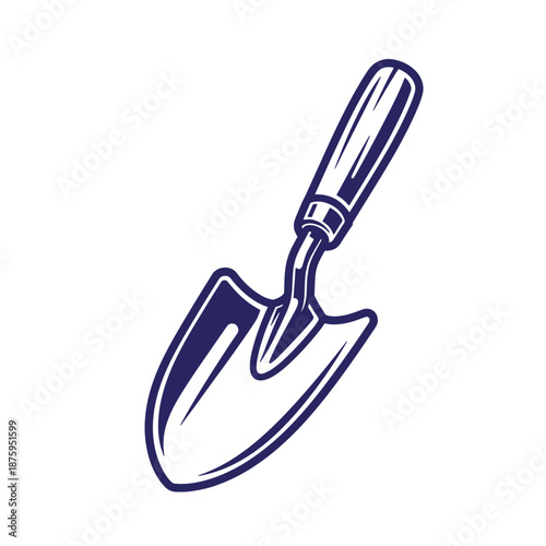 Garden trowel illustration isolated on transparent background for gardening purposes