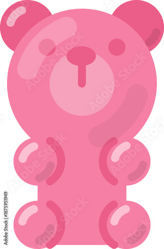 Pink gummy bear candy