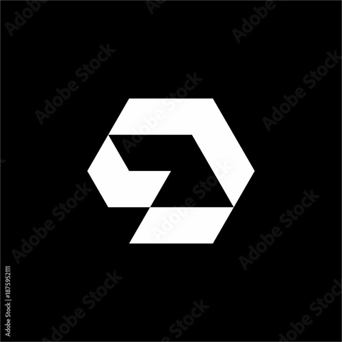 Sharp, angular cutouts create a "g" that mimics a digital fold, suggesting architectural depth and precision.