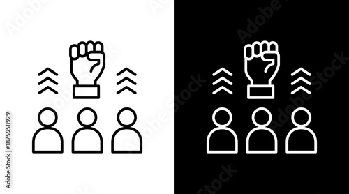 Motivation Boost Outline White Icon Set Design