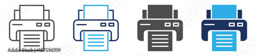 printer icon sheet with multi style