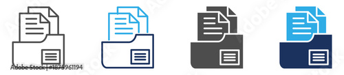 file documents icon sheet with multi style